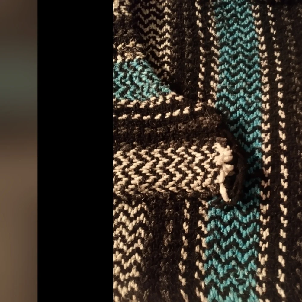 Black Blue & Gray Baja Joe Drug Rug Size Small - Picture 4 of 7